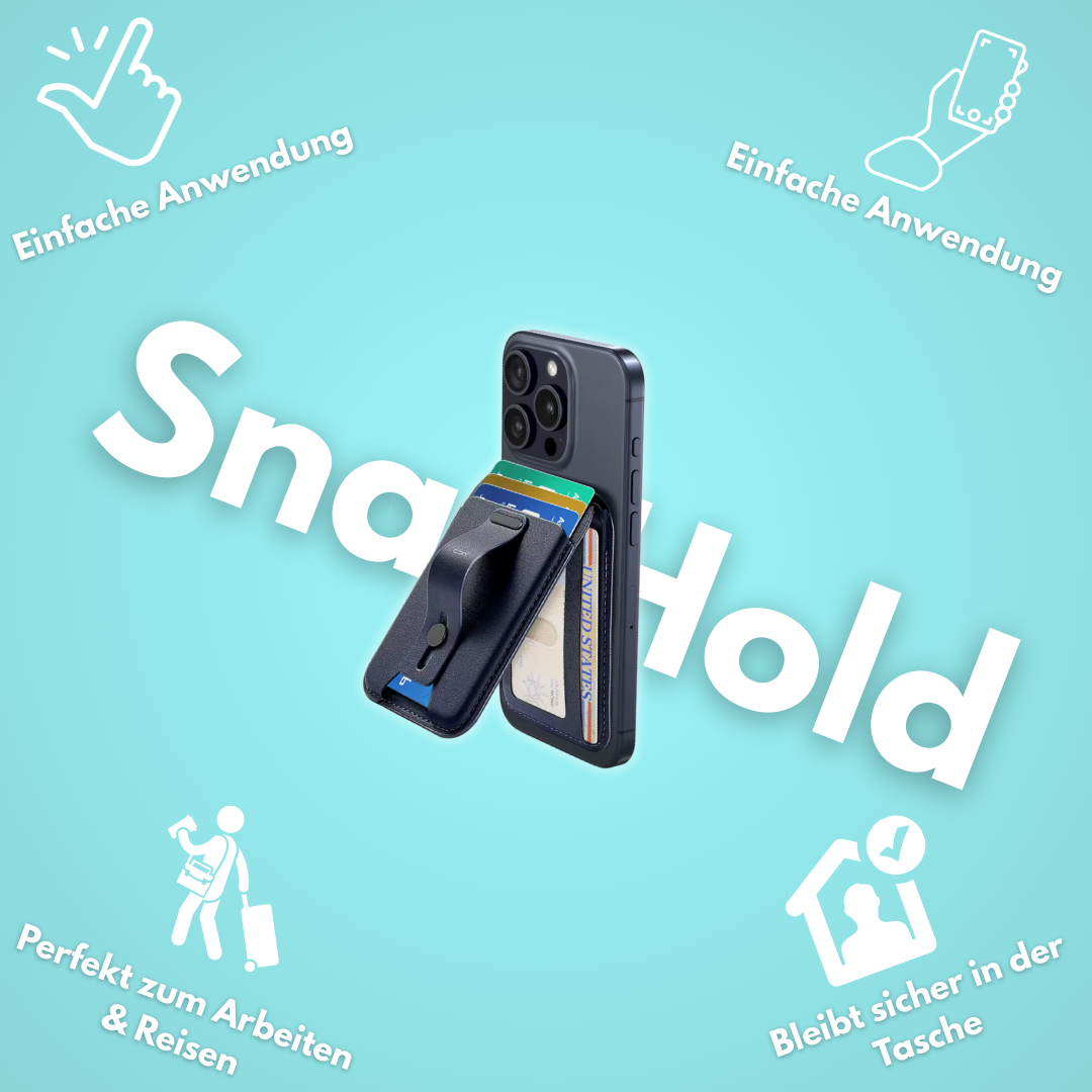 SnapHold: Wallet. Grip. Stand alles in einem.