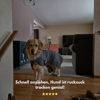 FluffyWrap: Der saugstarke Hunde Bademantel